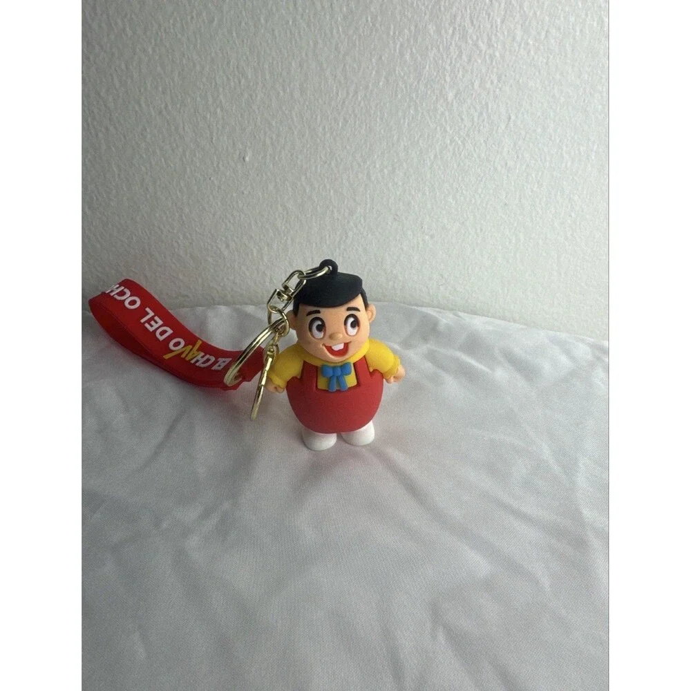 3D Cartoon Character Keychain El Chavo Del Ocho Red Strap Bag Charm
